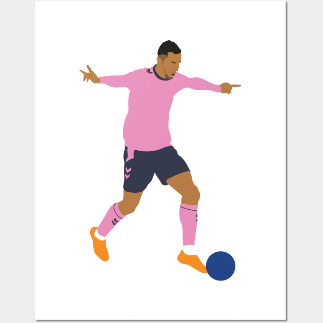 Dwight Mcneil Everton Celebration Wall Art by Jackshun